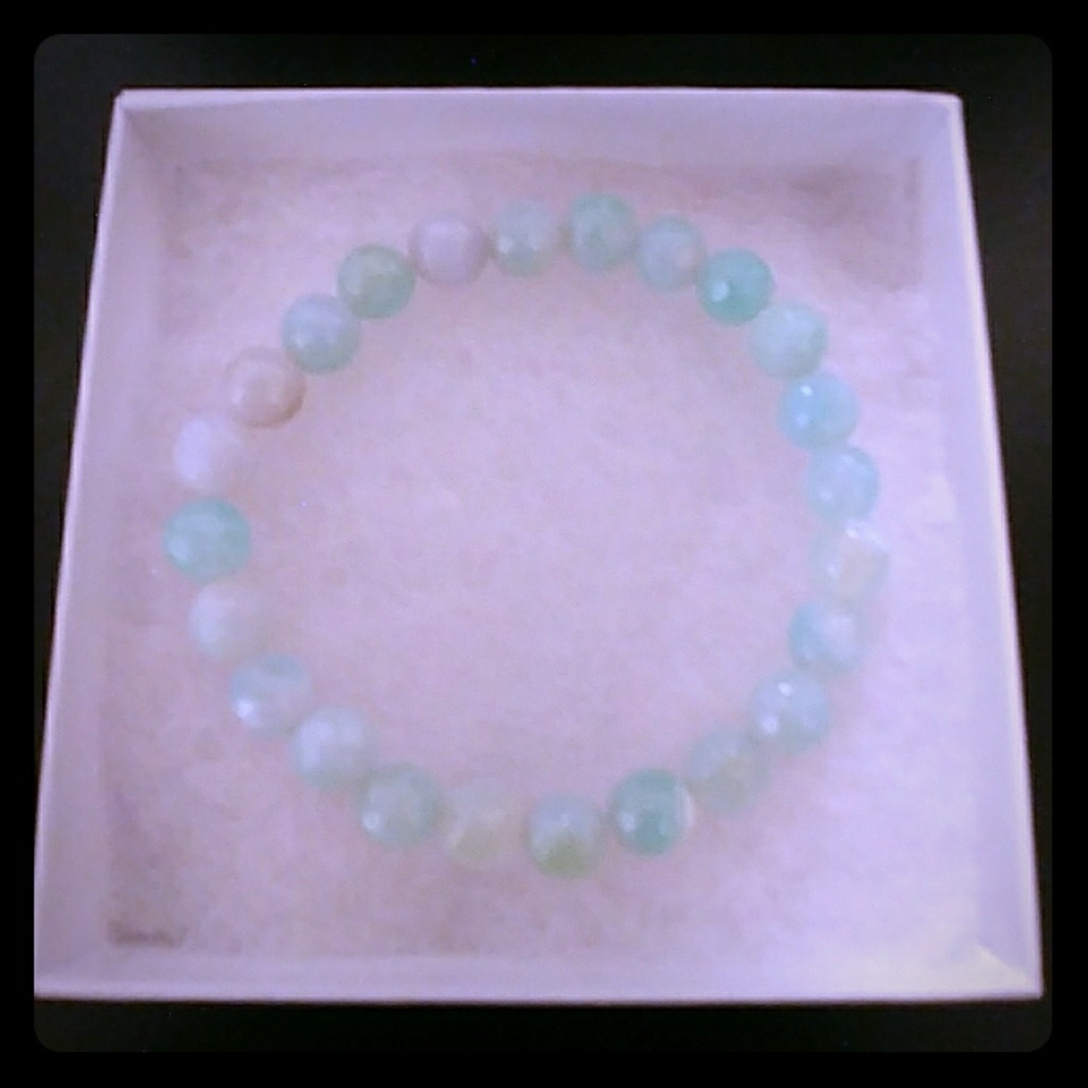 🔥CLEARANCE! Aqua Banded Agate Stone Bracelet